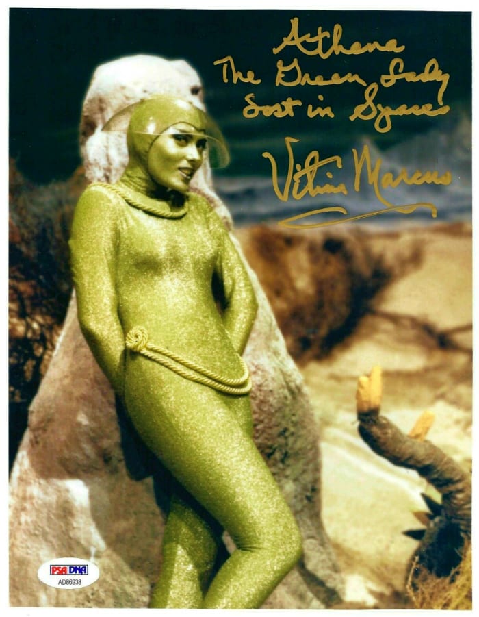 Vitina Marcus, the green girl from the green mist, better known to us all as Athena, Doctor Smith was captivated by her