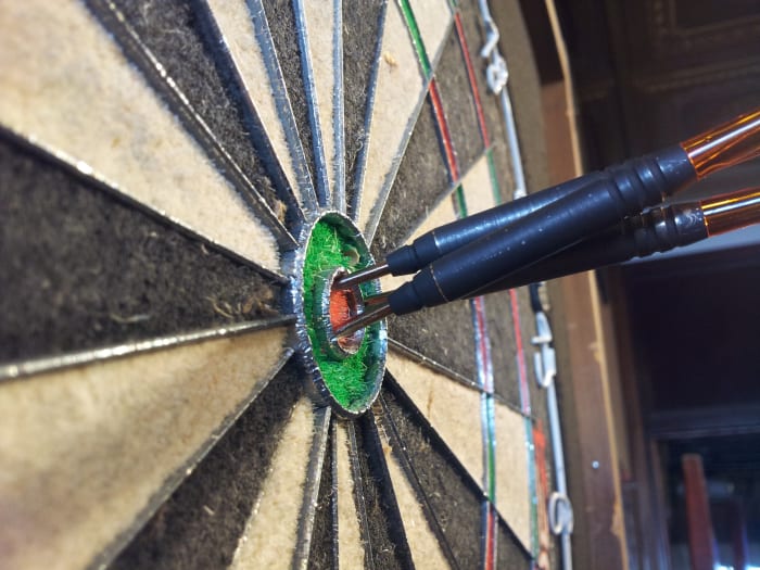 Just outside the wire! Even the most minute variation can make all the difference in the world. In darts focus reigns supreme.