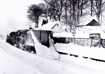Snow plough on the Stainmore route at Barras (station site under the widened A66 Scotch Corner-Whitehaven road - see also image below)