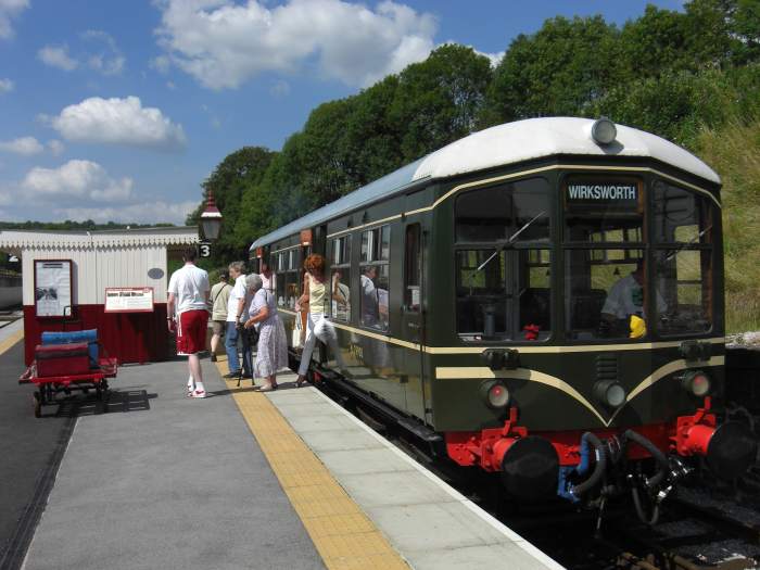 Single car Derby Lightweight unit at Wirksworth in Derbyshire. There are two and three car sets preserved at various locations around mainland Britain