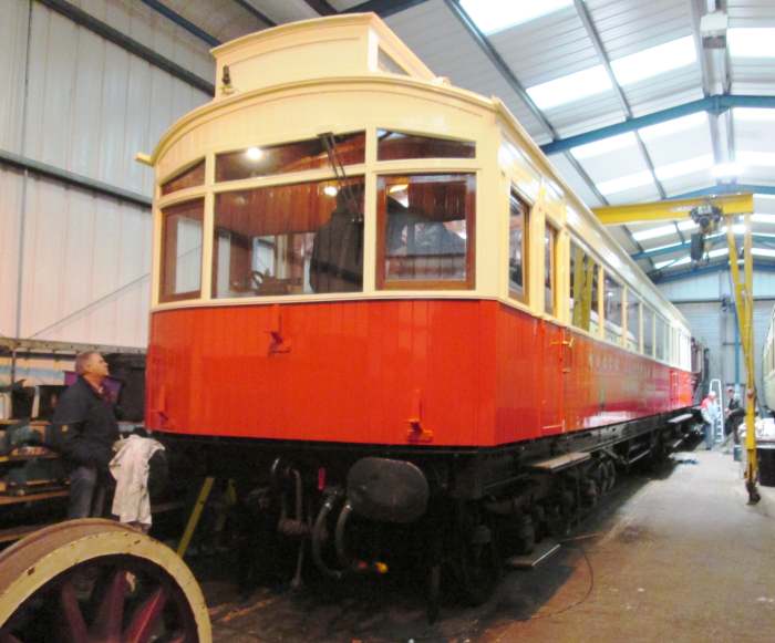 Inside its 'home', a shed at Embsay Station near Skipton. This is the Embsay and Bolton Abbey Railway in the Yorkshire Dales, a tourist haunt in the season