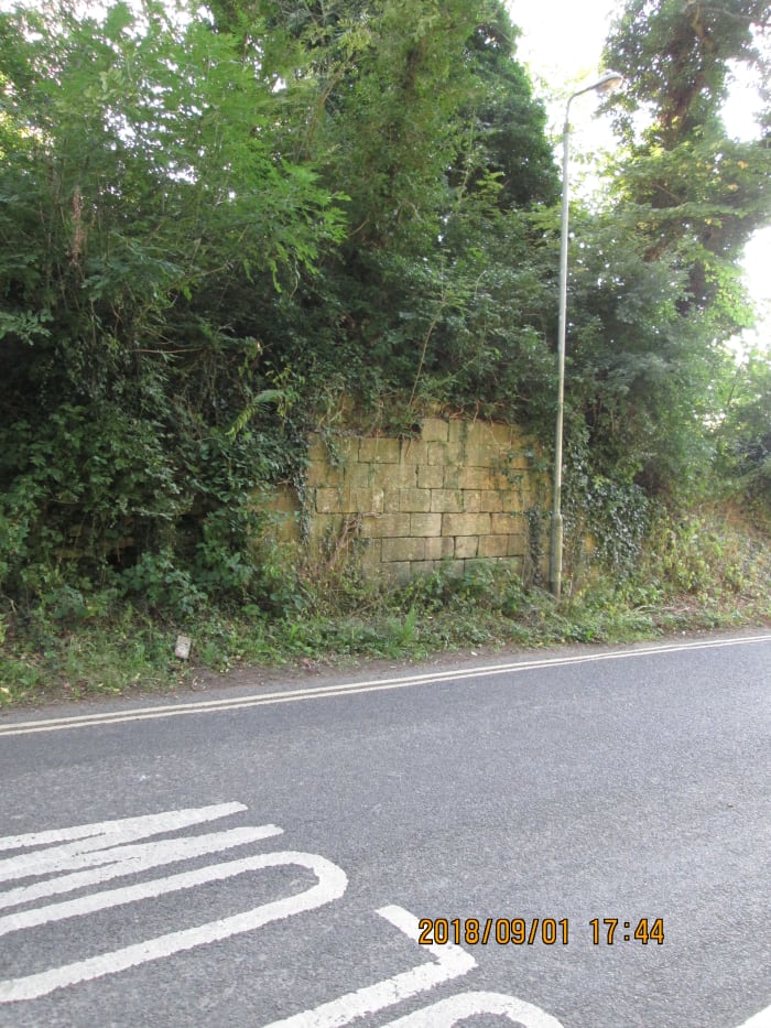 Bridge abutment on the west side of the Egton road shows where the shunt started for works locomotives to propel wagons away from or to the furnaces north of the main running lines.