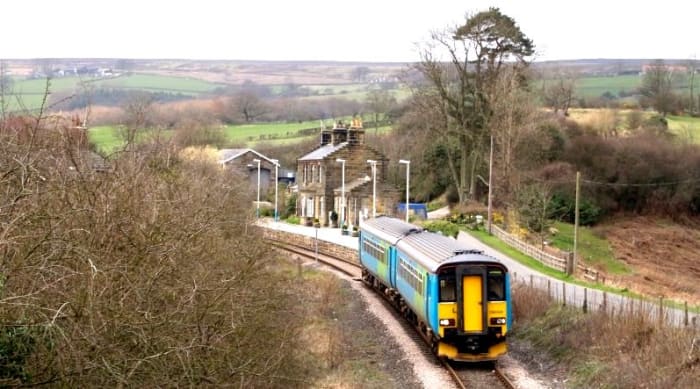 A third generation diesel multiple unit leaves Lealholm for Glaisdale, which is where we go from here...