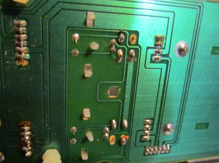 This was a board I received inside of a MPC2500 that someone had tried to fix the q-sliders, buttons and pots. The rest of the unit was even worse!