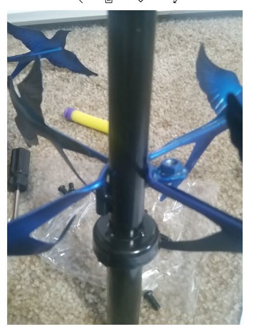 Do not assemble the bottom bird first. You will cut your hand off, plus, your screwdriver will not fit between the birds