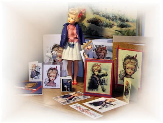 This is a restored Ideal Tammy Doll complete with a custom package of cards and ephemera hand made and photographed by Tonie Cook..