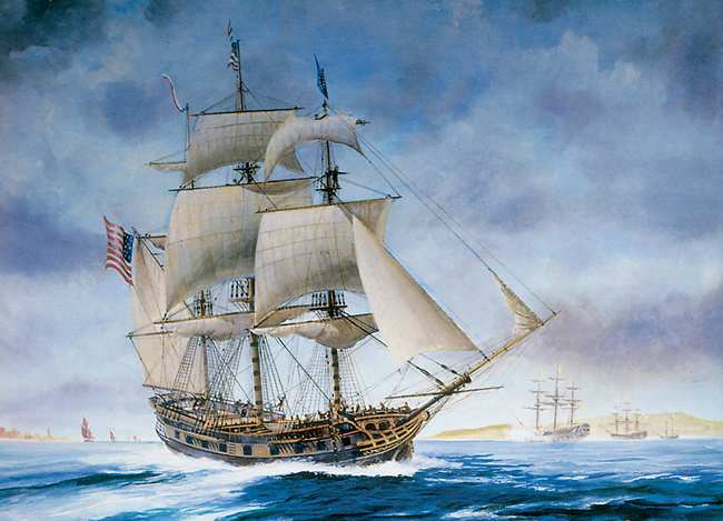 USS Ranger sloop-of-war from Sailing Ships Paintings and Drawings CD-ROM and Book by Carol Belanger Grafton, Dover Publications