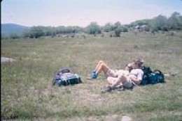 Soaking up the sun and taking time for some R&R along the Appalachian Trail in the Grayson Highlands