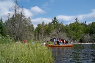 A bit of a bottleneck at a portage. This doesn't happen often and sometimes never on the more remote lakes.