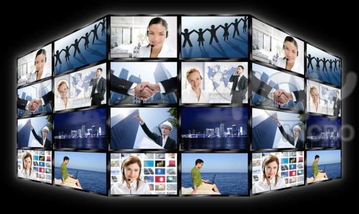 Black frame television multiple screen wall, wherein you can search photos, view photos, buy photos and download photos; buy publishing images, website images, powerpoint images, blog images and print images