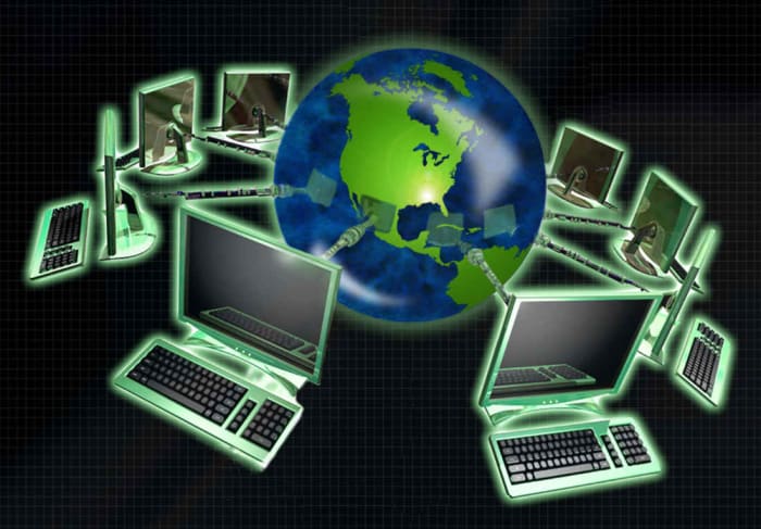A World that is being Interconnected by the computers through the Web from all over the Globe from different countries at the same time, and all the time