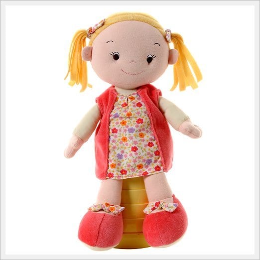A rag doll toy can be any shape, size, type or configuration that you desire. There is no hard and fast rule as to how one should look.
