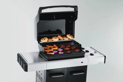 Weber Spirit BBQ comes standard with porcelain grates and flavorizers. Use the Weber brass brush to clean the BBQ without scratching the porcelain.