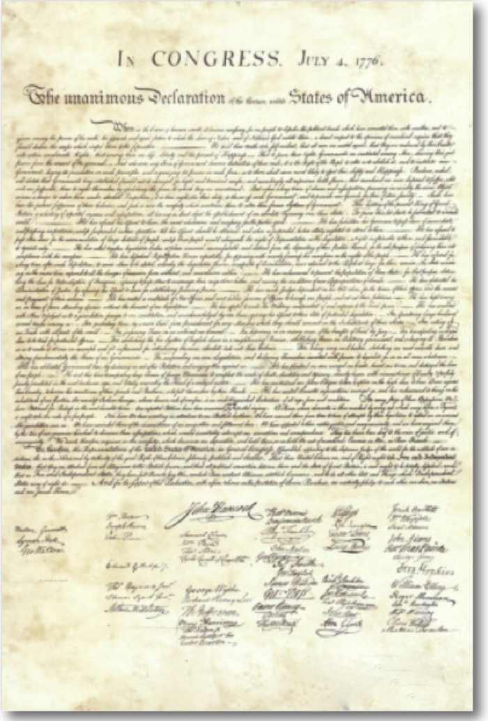 The Declaration of Independence was written on paper made of hemp and the first official U.S. Flag was made from woven hemp fabric.