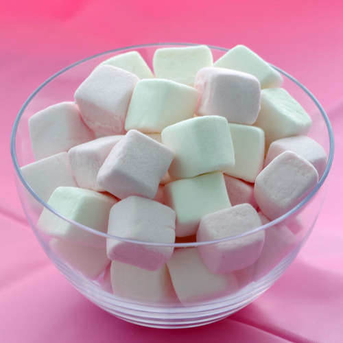 Marshmallows, pink and white make for an interesting texture and adds color to the Apricot Slice