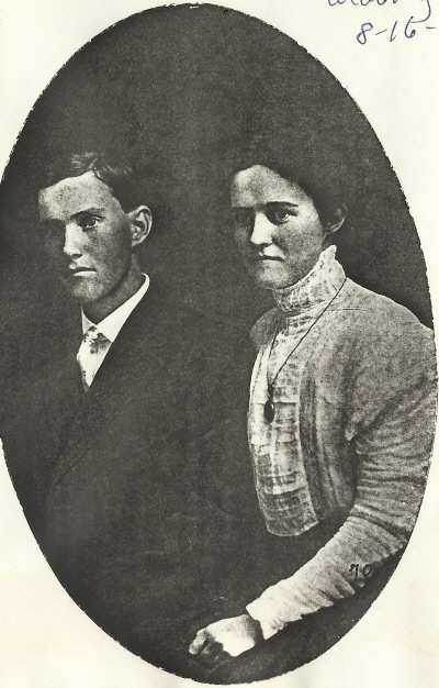 The Newlins on their wedding day. These are the parents of my step-grandmother, Edna Newlin McGhee.