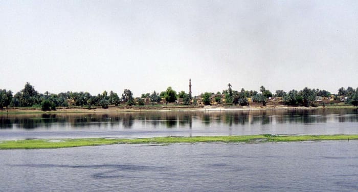 River Nile providing fertile land for crops