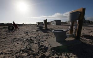 One of the most thorny issues concerns the 'toilet wars" in the eastern cape and other areas. These incomplete toilets are supposed to be used by the people and are part of the problems causing the rising protest storm in south Africa