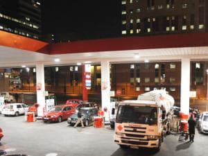 250 garages out of petrol - and worse to come; the Braamfontein Total garage in Johannesburg was blessed as a tanker pulled up and delivered fuel on the 14th July 2011
