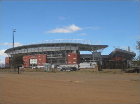 he brand new Peter Mokaba Stadium in Polokwane, one of the smaller host cities with roughly 500,000 people. There are concerns about how the city will contend with the costs of building and maintaining this new stadium.
