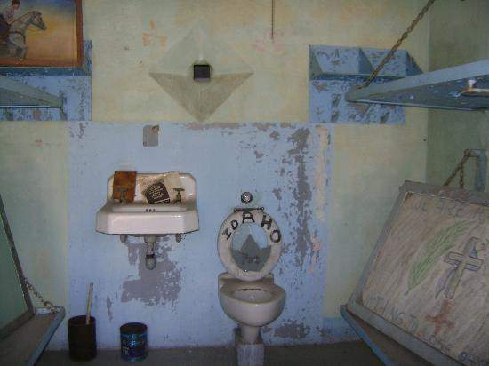 Inside a cell at the old Idaho Penitentiary.
