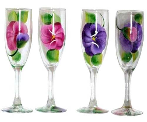 Go to the next level and serve your cocktails in these fabulous hand painted pansy glasses then garnish with fresh pansies!