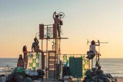 Trash Theatre - an ecologically-minded play with a built-from-trash set, designed by Charbel Samuel Aoun.