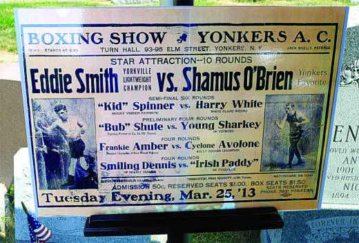 'Yonkers Favorite' Shamus O'Brien is pictured at left, Yorkville Lightweight Champion Eddie Smith is shown at right -- Chris Sheridan photo for Catholic New York.