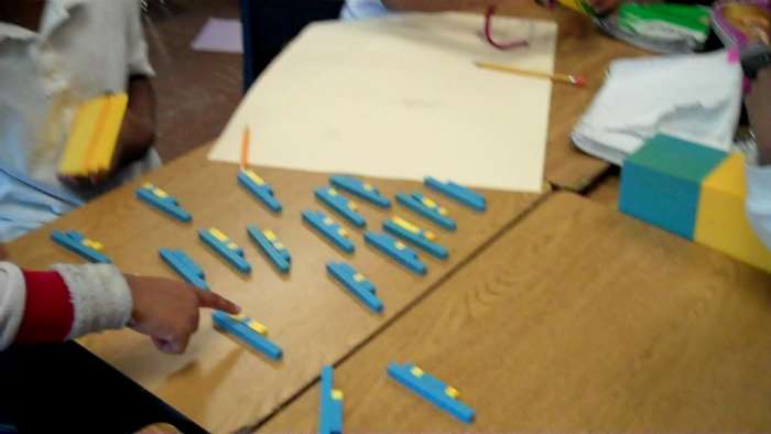 Using base ten blocks are a nice way to help students understand the concept of place value.