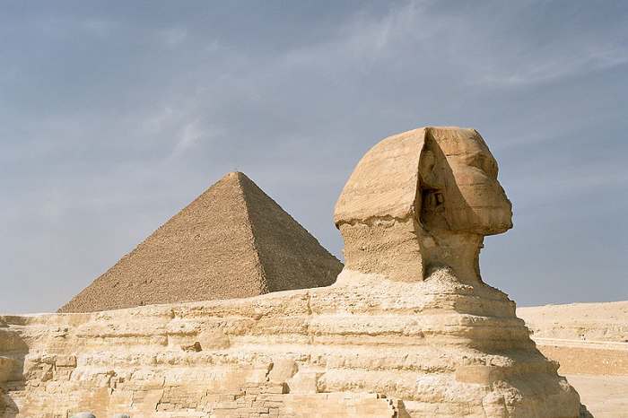 The Great Pyramid and Sphinx at Giza, just two of the construction projects that lead to Egypt's civil war.