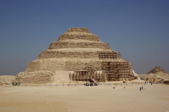 The step pyramid of Djoser, one of the architectural triumphs of the Old Kingdom