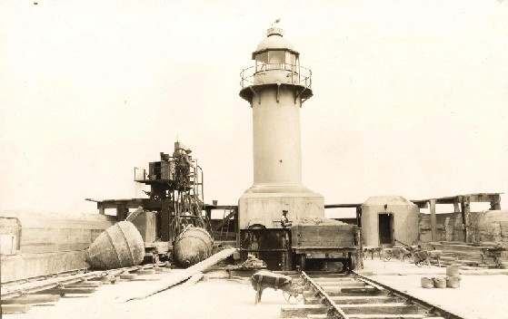 Ongoing work in the 1930s, rails (visible in the picture below) laid to bring waste materials as infill are still there, just visible in places