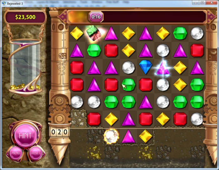 The Diamond Mine excavation is still very shallow and no treasures have been found. However, moving the purple star gem into line with two others should get things moving and extend the deadline.