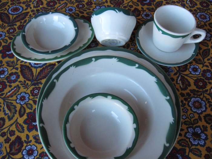 A number of pottery companies made a variety of pieces in the Crest or Wave pattern, which can easily be mixed and matched.