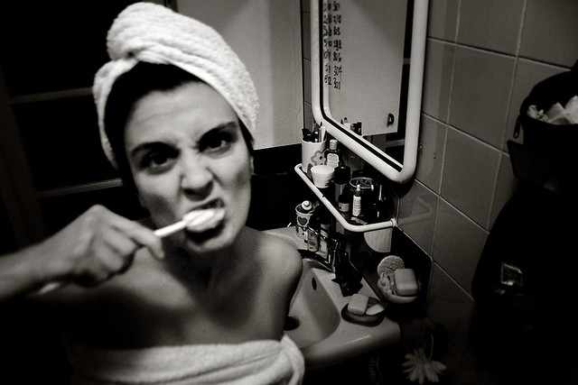 Does it really take more than two minutes to brush teeth? The fight over time in the bathroom is a common conflict.