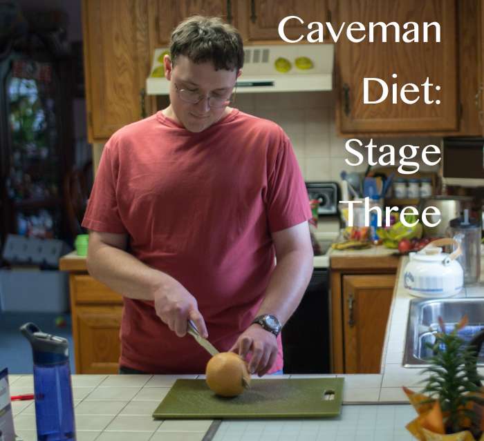 Follow the final stage of the caveman diet for as long as you want. The longer you follow it, the more second-nature it will become.