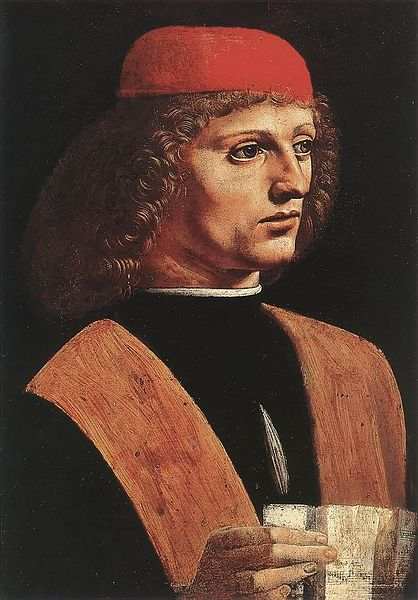 L. da Vinci, Portrait of a Musician (Franchino Gaffurio?), (a. 1485), Milano Pinacoteca Ambrosiana