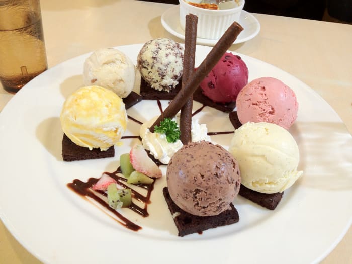 Since it 's been getting incredibly hot and sultry around here, I thought some ice cream would be of help to us. Here, take some. Relax. Slow that thumping heart down!