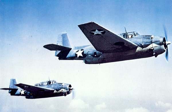 The Avenger torpedo bomber a carrier based plane use to drop torpedoes or conventional bombs.