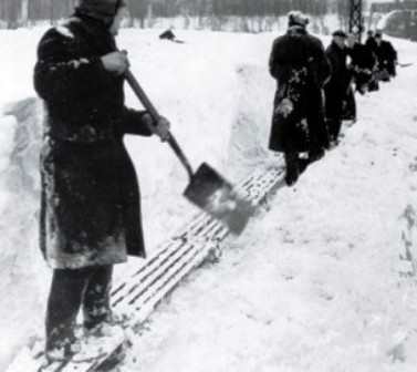 Digging by gangs was necessary to ascertain that no damage had been caused to the tracks by derailments, and if so where.