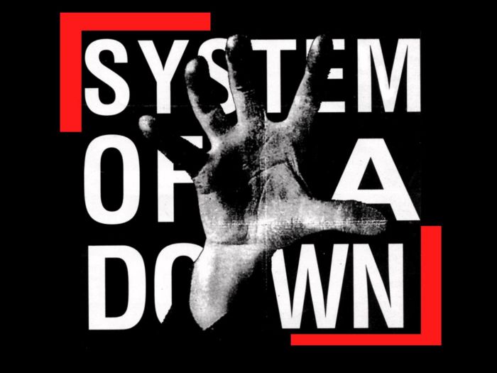 The photo that you see here was made famous because this hand image was on the cover of the band's debut album also called System of a Down.