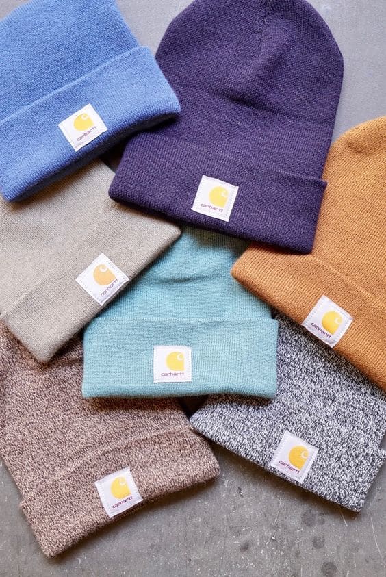 Carhartt beanies are good staples. They come in basically any color you want, and they look good too. Plus they're pretty comfortable and warm.
