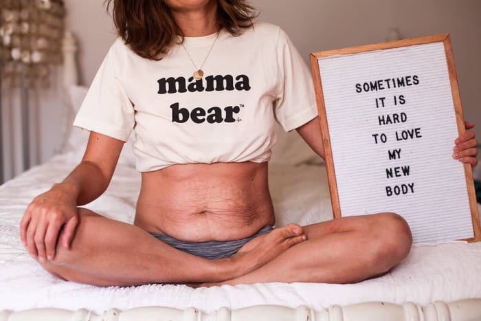Focusing on the fact that her body gave birth to new life can help your wife get through feelings of loss regarding her postpartum body