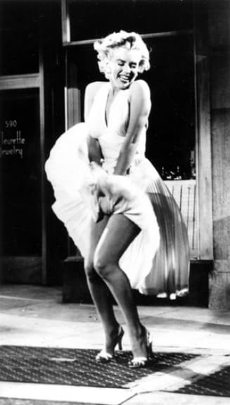 "Flying Skirt" photograph of Marilyn Monroe taken in 1954 on the set of The Seven Year Itch in California, Photo by Sam Shaw
