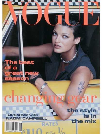 Linda Evangelista September 1992: One of my favorite models of the 90's. Probably second to Cindy Crawford!