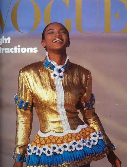 Naomi Campbell December, 1987: What I noticed as the covers were getting older is the difference of impact when the frame is of just the face or the whole body. It's interesting to see what we notice first.
