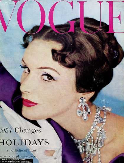 January, 1957: I love this cover because of the elegance. I wish the 50's gloves trend would come back!
