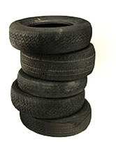 Tires are some of the worst landfill offenders.. .. Tire recycling is becoming more prevalent to help pick up the slack, with old tire recycling into asphalt, shoes, basketball courts, and even art.