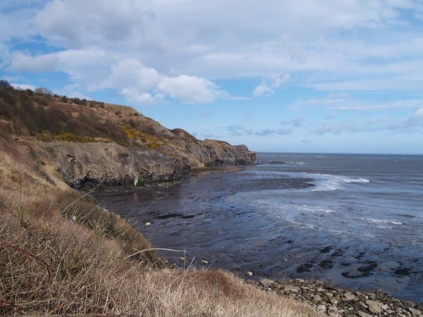Sandsend and Kettleness lie to the north of Whitby, rocky outcrops and sites of alum workings from the 17th-19th Centuries