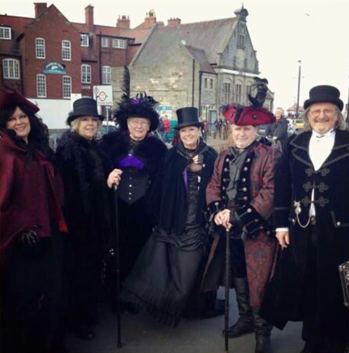 Whitby Goth Weekend, November 2013 - people like to dress up in Victorian outfits and dark make-up to commemorate Dracula Week